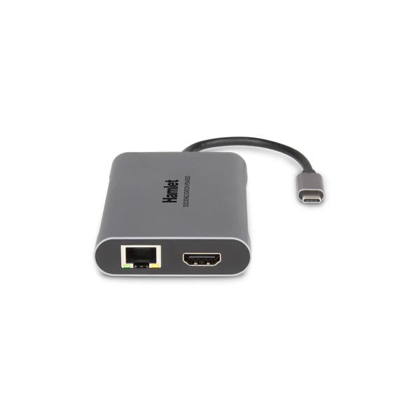 Hamlet HDKC-PD400D replicatore di porte e docking station per notebook Cablato USB 3.2 Gen 1 (3.1 Gen 1) Type-C Grigio [HDKC-PD400D]