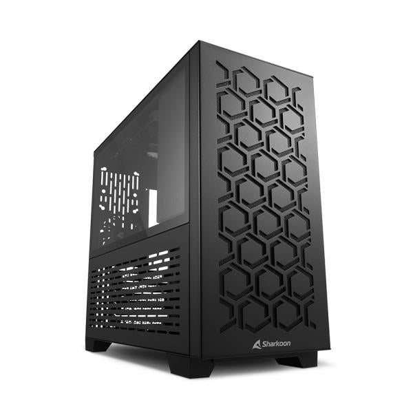 SHARKOON CASE MICRO-ATX 2XUSB 3.0, VETRO TEMPERATO, 1X80MM FAN REAR, 2X120MM FAN SUPERIOR, 1X120MM F [MS-Y1000 BLACK]