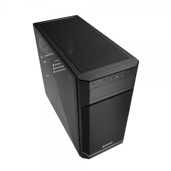 SHARKOON CASE MICRO-ATX 2XUSB 3.0, VETRO TEMPERATO, 2X120MM FAN FRONT, 1X120MM FAN REAR, 4 SLOT ESPA [V1000 RGB]