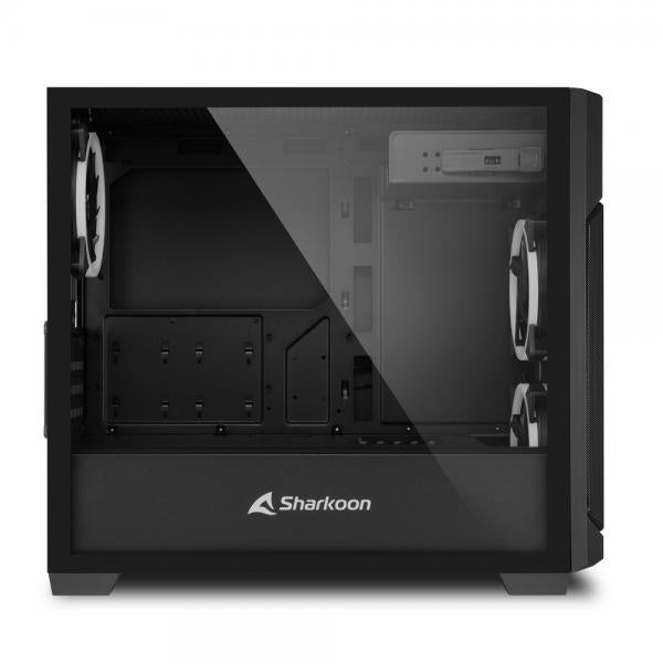 SHARKOON CASE MICRO-ATX 2XUSB 3.0, VETRO TEMPERATO, 2X120MM FAN FRONT, 1X120MM FAN REAR, 4 SLOT ESPA [V1000 RGB]