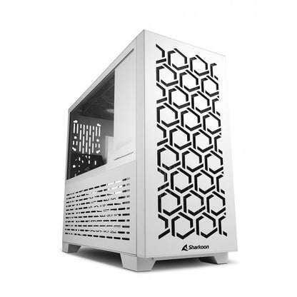 SHARKOON CASE MICRO-ATX 2XUSB 3.0, CRISTAL TEMPLADO, VENTILADOR TRASERO 1X80MM, VENTILADOR SUPERIOR 2X120MM, 1X120MM F [MS-Y1000 BLANCO] 