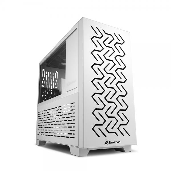 SHARKOON CASE MICRO-ATX 2XUSB 3.0, VETRO TEMPERATO, 1X80MM FAN REAR, 2X120MM FAN SUPERIOR, 1X120MM F [MS-Z1000 WHITE]