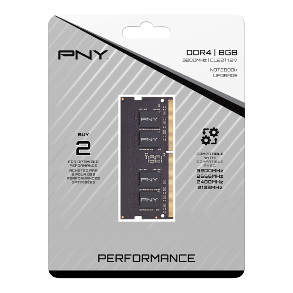 PNY Performance memoria 8 GB 1 x 8 GB DDR4 3200 MHz [MN8GSD43200-TB]