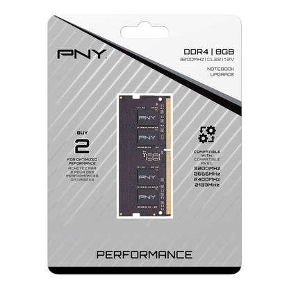 PNY Performance memoria 8 GB 1 x 8 GB DDR4 3200 MHz [MN8GSD43200-TB]