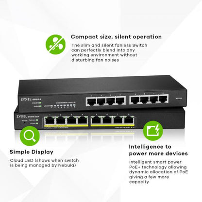 Zyxel GS1915-8 Gestito L2 Gigabit Ethernet (10/100/1000) Nero [GS1915-8-EU0101F]