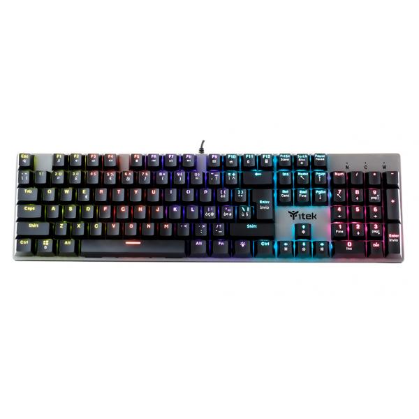 ITEK TASTIERA GAMING, MECCANICA, SWITCH BLU, 104 TASTI, RAINBOW LED, 12 MODALITA [ITKGMCX10]