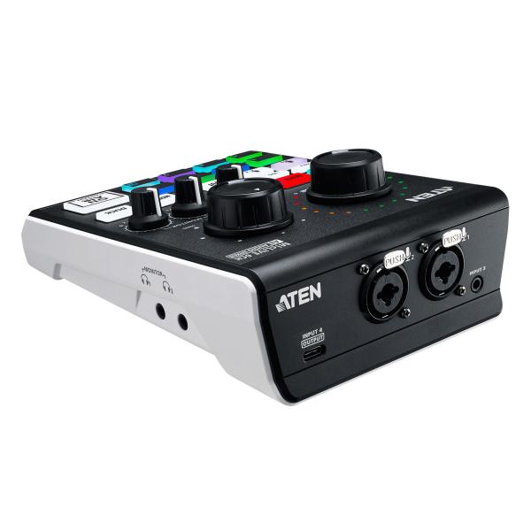 Aten MicLive 6-CH All-in-one AI-powered Audio Mixer with Streaming, External USB-C Recording (Custom Audio Effects) UC8000-AT [UC8000-AT]