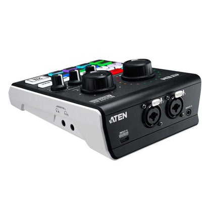 Aten MicLive 6-CH All-in-one AI-powered Audio Mixer with Streaming, External USB-C Recording (Custom Audio Effects) UC8000-AT [UC8000-AT]