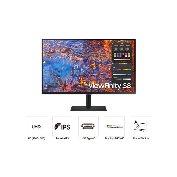 Samsung LS32B800PXU Monitor PC 81,3 cm (32") 3840 x 2160 Pixel 4K Ultra HD LCD Nero [LS32B800PXUXEN]