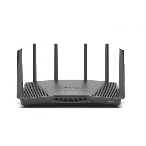 Synology RT6600ax WiFi6 Router 1xWAN 3xGbE 1x2.5Gb router inalámbrico Triple Banda (2.4GHz/5GHz/5GHz) Negro [RT6600AX] 