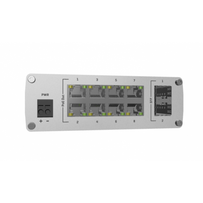 Teltonika - TSW200 Switch no administrado PoE+ de 8 puertos con 2 puertos SFP, presupuesto de energía de 240 W (sin carril Din) TSW200 [TSW200] 