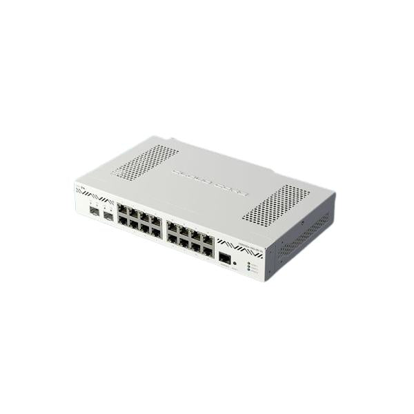 MikroTik, Cloud Core Router 2004-16G-2S+ con CPU Annapurna Labs Alpine v2 con 4 núcleos ARMv8-A Cortex-A57 funcionando a 1,7 GHz, 4 GB de RAM DDR4, almacenamiento NAND de 128 MB, LAN de 16 Gbit, 2 bits SFP+ [CCR2004- 16G-2S+PC] 