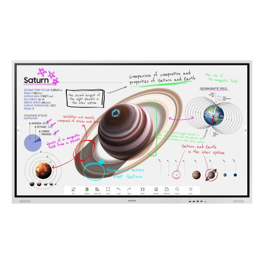 Samsung WM85B pizarra interactiva 2,16 m (85") 3840 x 2160 Pixeles Pantalla táctil Gris, Blanco [LH85WMBWLGCXEN] 