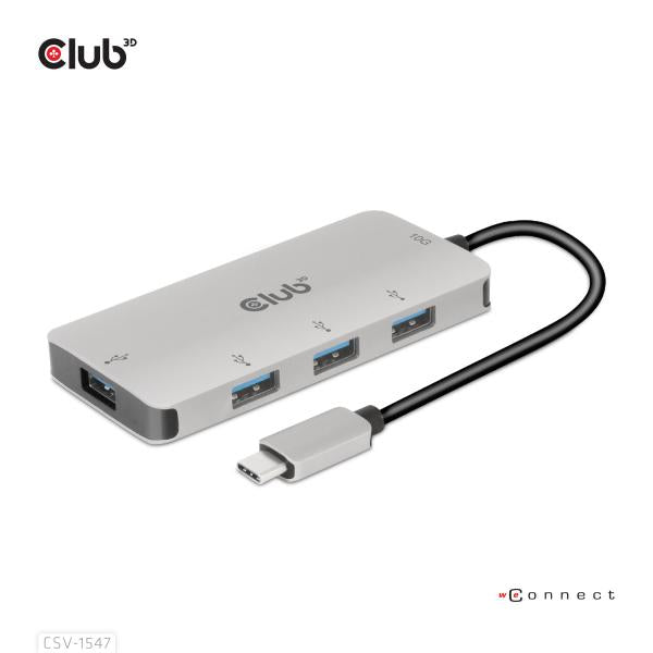 CLUB3D HUB USB GEN2 TYPE-C to 10Gbps 4x USB TYPE-A [CSV-1547]