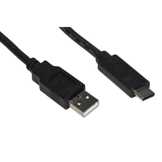 USB 2.0 "A" MALE CABLE LINK TYPE C MT 1 BLACK COLOR PVC NICKEL PLATING BLACK 28+24AWG BC CONDUCTOR [LKC2010H]