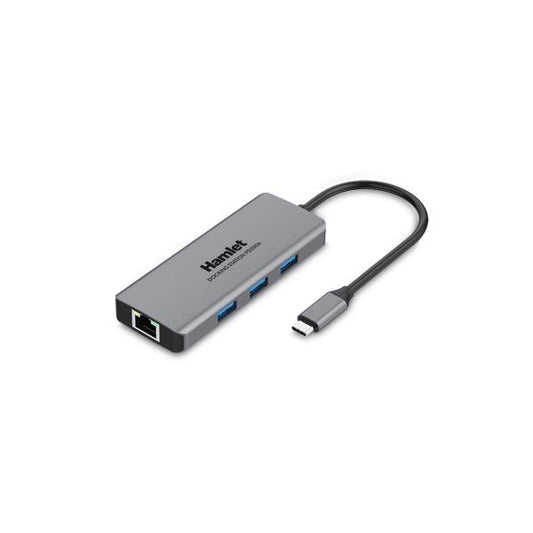 Hamlet HDKC-PD200A replicatore di porte e docking station per notebook Cablato USB 3.2 Gen 1 (3.1 Gen 1) Type-C Grigio [HDKC-PD200A]