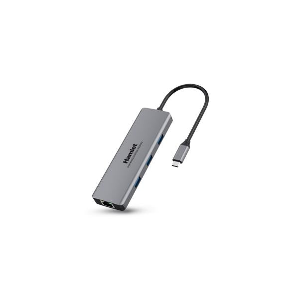 Hamlet HDKC-PD200U replicatore di porte e docking station per notebook Cablato USB 3.2 Gen 1 (3.1 Gen 1) Type-C Grigio [HDKC-PD200U]