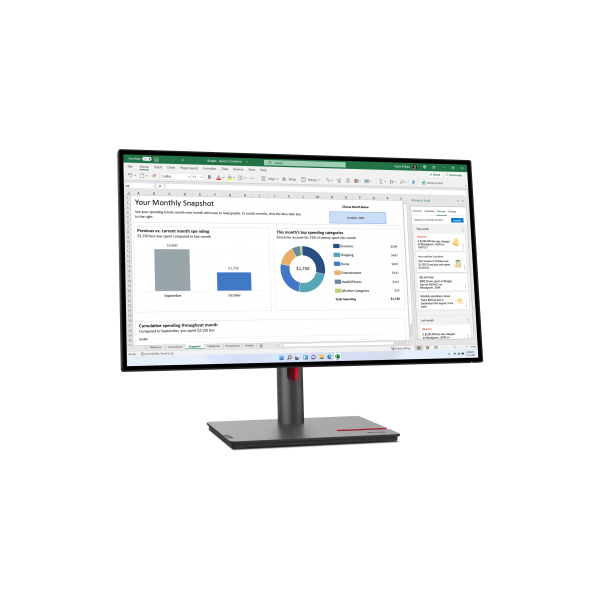 Lenovo ThinkVision P27h-30 LED display 68,6 cm (27") 2560 x 1440 Pixel Quad HD LCD Nero [63A1GAT1EU]