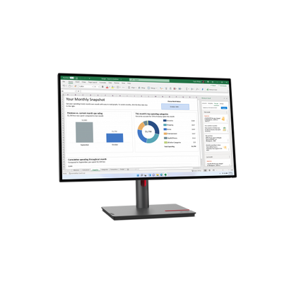 Lenovo ThinkVision P27h-30 LED display 68,6 cm (27") 2560 x 1440 Pixel Quad HD LCD Nero [63A1GAT1EU]