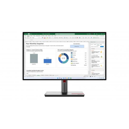 Lenovo ThinkVision P27h-30 - 27 inch - Quad HD IPS LED Monitor - 2560x1440 - Pivot / HAS / RJ45 / USB-C [63A1GAT1EU]