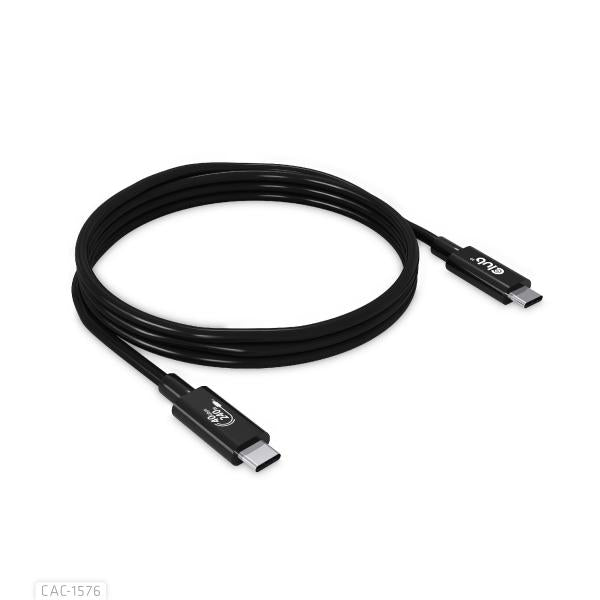 CLUB3D USB4 GEN3X2 TYPE-C BI-DIRECTIONAL CABLE 8K60HZ,DATA 40GBPS, PD 240W(48V/5A) EPR M/M 1M / 3.28 [CAC-1576]