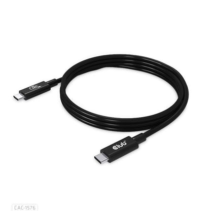 CLUB3D USB4 GEN3X2 TYPE-C BI-DIRECTIONAL CABLE 8K60HZ,DATA 40GBPS, PD 240W(48V/5A) EPR M/M 1M / 3.28 [CAC-1576]