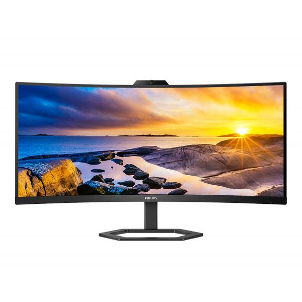 PHILIPS MONITOR CURVO 34 WLED VA 21:9 UWQHD 4MS, DP/HDMI, USB-C DOCKING, WEBCAM, REG ALTEZZA, MULTIM [34E1C5600HE]