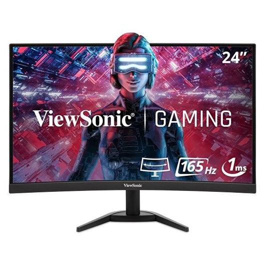 Viewsonic 24 inch - Curved - Full HD VA LED Gaming Monitor - 1920x1080 - 165Hz [VX2418C]