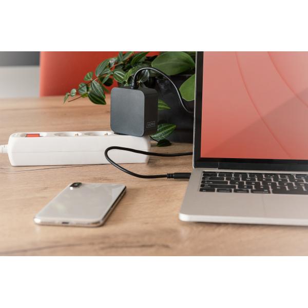 Digitus Notebook charger - 1.2 M - USB-C - 65W - Black [DA-10071]