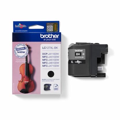 BROTHER CART INK NERO XL 1200PG PER MFC-J4510DW/J4610DW [LC127XLBK]