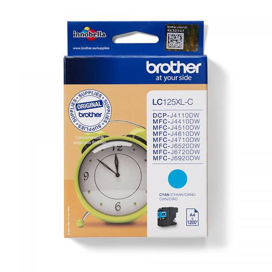 Brother LC-125XLC cartuccia d'inchiostro 1 pz Originale Ciano [LC125XLC]