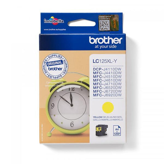 Brother LC-125XLY cartuccia d'inchiostro 1 pz Originale Giallo [LC125XLY]