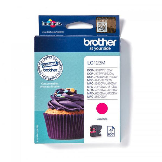 Brother LC123M cartuccia d'inchiostro 1 pz Originale Magenta [LC123M]