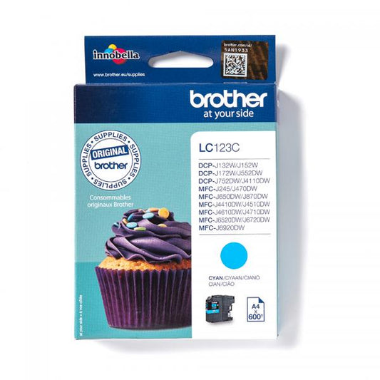 Brother LC123C cartucho de tinta 1ud Original Cian [LC123C]