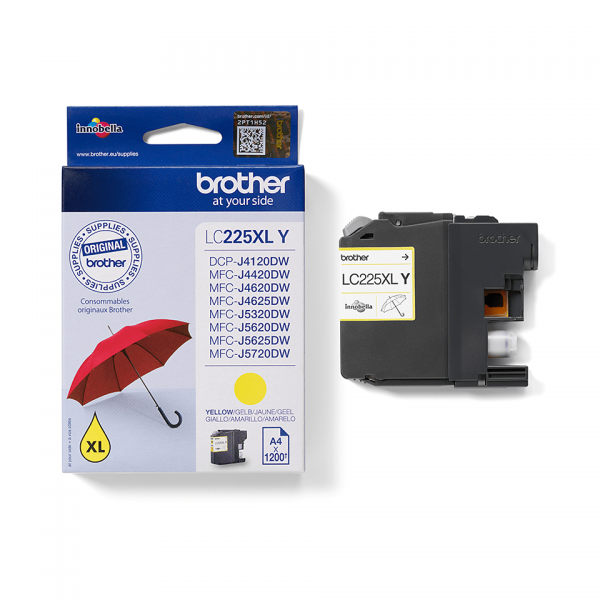 BROTHER CART INK GIALLO XL 1200 PAG PER MFC-J4620DW/J5320DW/J5620DW/J5720DW [LC225XLY]