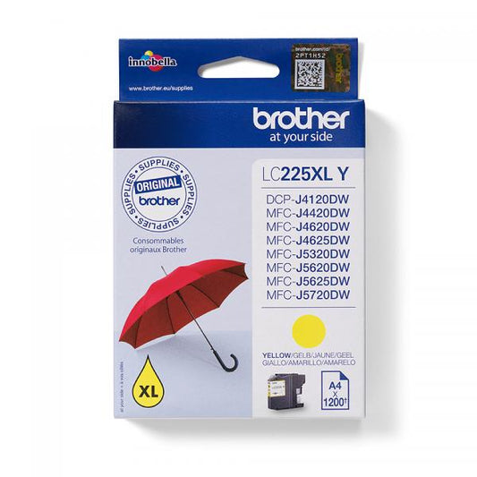 BROTHER CART INK GIALLO XL 1200 PAG PER MFC-J4620DW/J5320DW/J5620DW/J5720DW [LC225XLY]