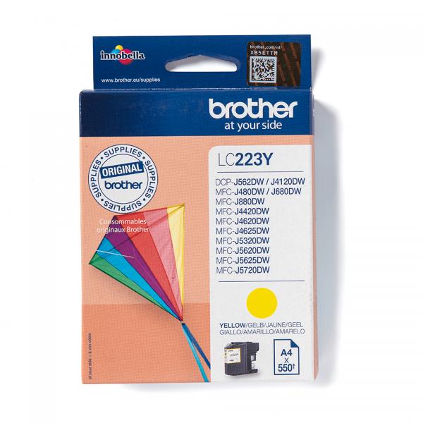 Brother LC223Y cartuccia d'inchiostro 1 pz Originale Giallo [LC223Y]