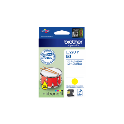 Brother LC22UY cartucho de tinta 1ud Original Amarillo [LC22UY]