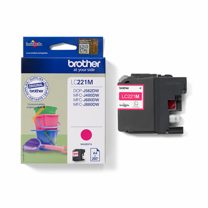 Brother LC221M cartuccia d'inchiostro 1 pz Originale Magenta [LC221M]