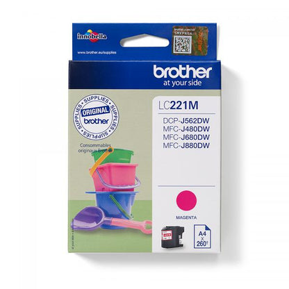 Brother LC221M cartuccia d'inchiostro 1 pz Originale Magenta [LC221M]