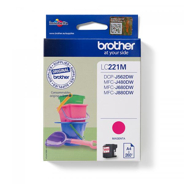 Brother LC221M cartuccia d'inchiostro 1 pz Originale Magenta [LC221M]