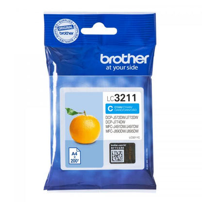 Brother LC3211C cartucho de tinta 1ud Original Cian [LC3211C]