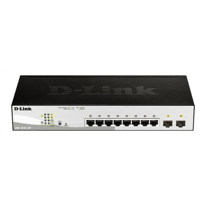 D-Link DGS-1210-10P Gestionado L2 Gigabit Ethernet (10/100/1000) Soporte Alimentación a través de Ethernet (PoE) 1U Negro [DGS-1210-10P]