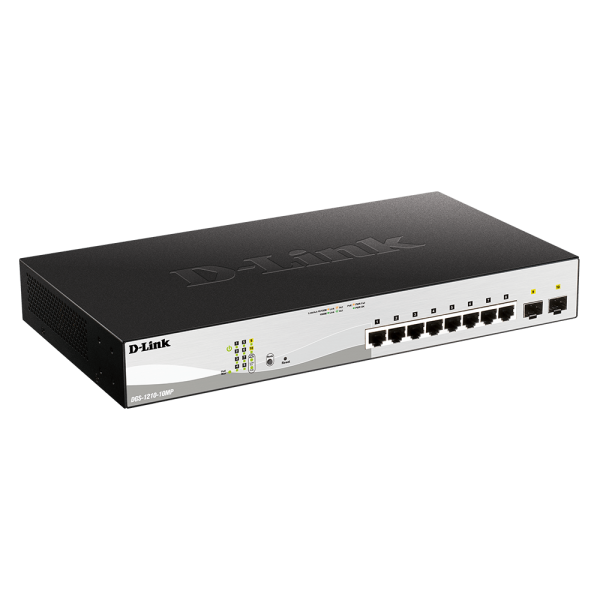 D-Link DGS-1210-10MP Gestito L2 Gigabit Ethernet (10/100/1000) Supporto Power over Ethernet (PoE) Nero, Grigio [DGS-1210-10MP]