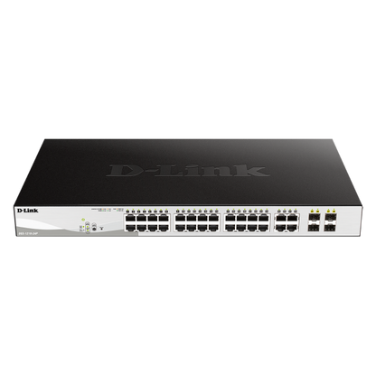 D-Link DGS-1210-24P Gestionado L2 Gigabit Ethernet (10/100/1000) Compatible con alimentación a través de Ethernet (PoE) Negro [DGS-1210-24P]