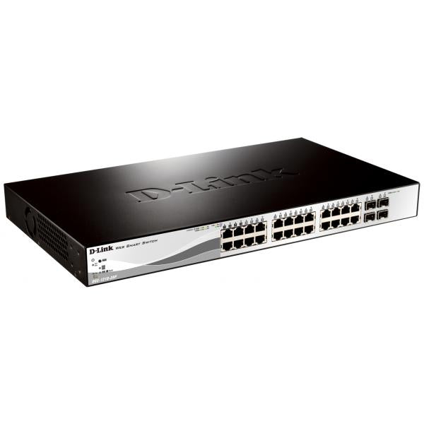 SWITCH D-LINK 24 PUERTOS POE GIGABIT + 4 PUERTOS SFP SMART+ [DGS-1210-28P] 