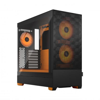 FRACTAL CASE MID TOWER POP AIR RGB ORANGE CORE TG CLEAR TINT [FD-C-POR1A-05]