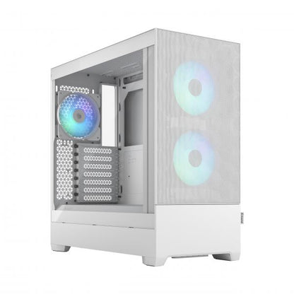 FRACTAL CASE MID TOWER POP AIR RGB WHITE TG CLEAR TINT [FD-C-POR1A-01]