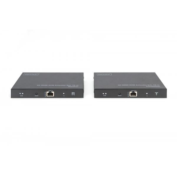 Digitus KVM Extender Set - 70 M - HDMI 2.0 - USB 1.1 - Touch panel support - Black [DS-55513]