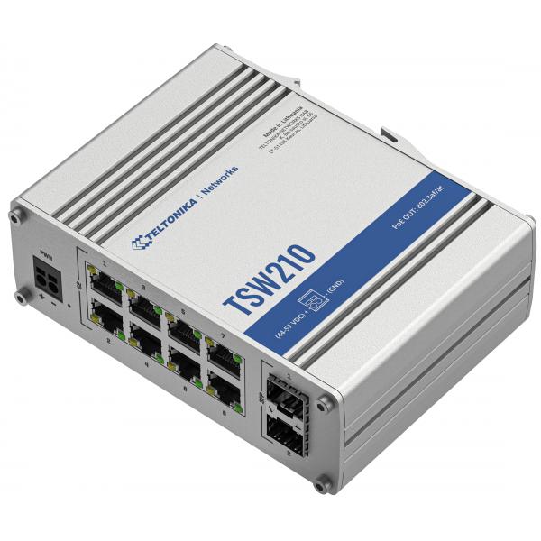 Teltonika - TSW210 Switch no administrado de 8 puertos con 2 puertos SFP TSW210 [TSW210] 